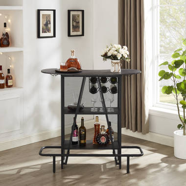 Pub table outlet with wine storage